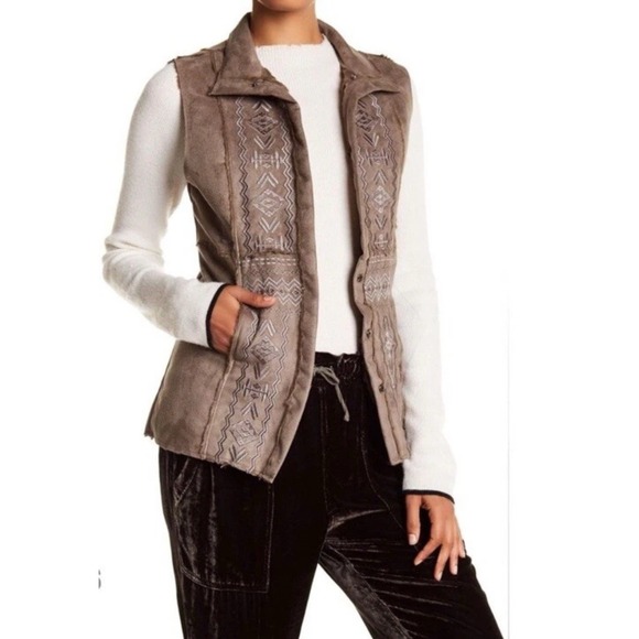 Johnny Was Jackets & Blazers - Johnny Was‎ Women"s Embroidered Vest Biya Taraxa Size M